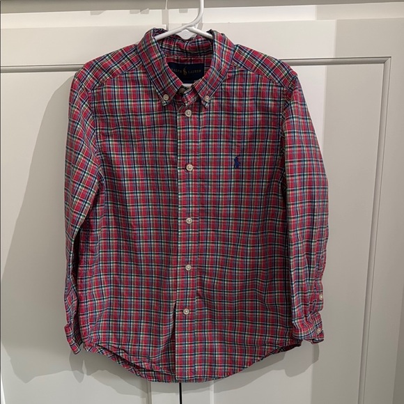 4 Boys' Button Down Plaid and Striped Shirts Set (Size 5 & 6) - Picture 2 of 13